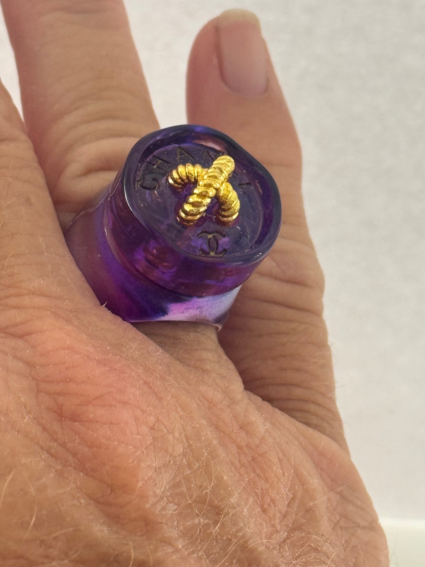 One of a kind lucite ring