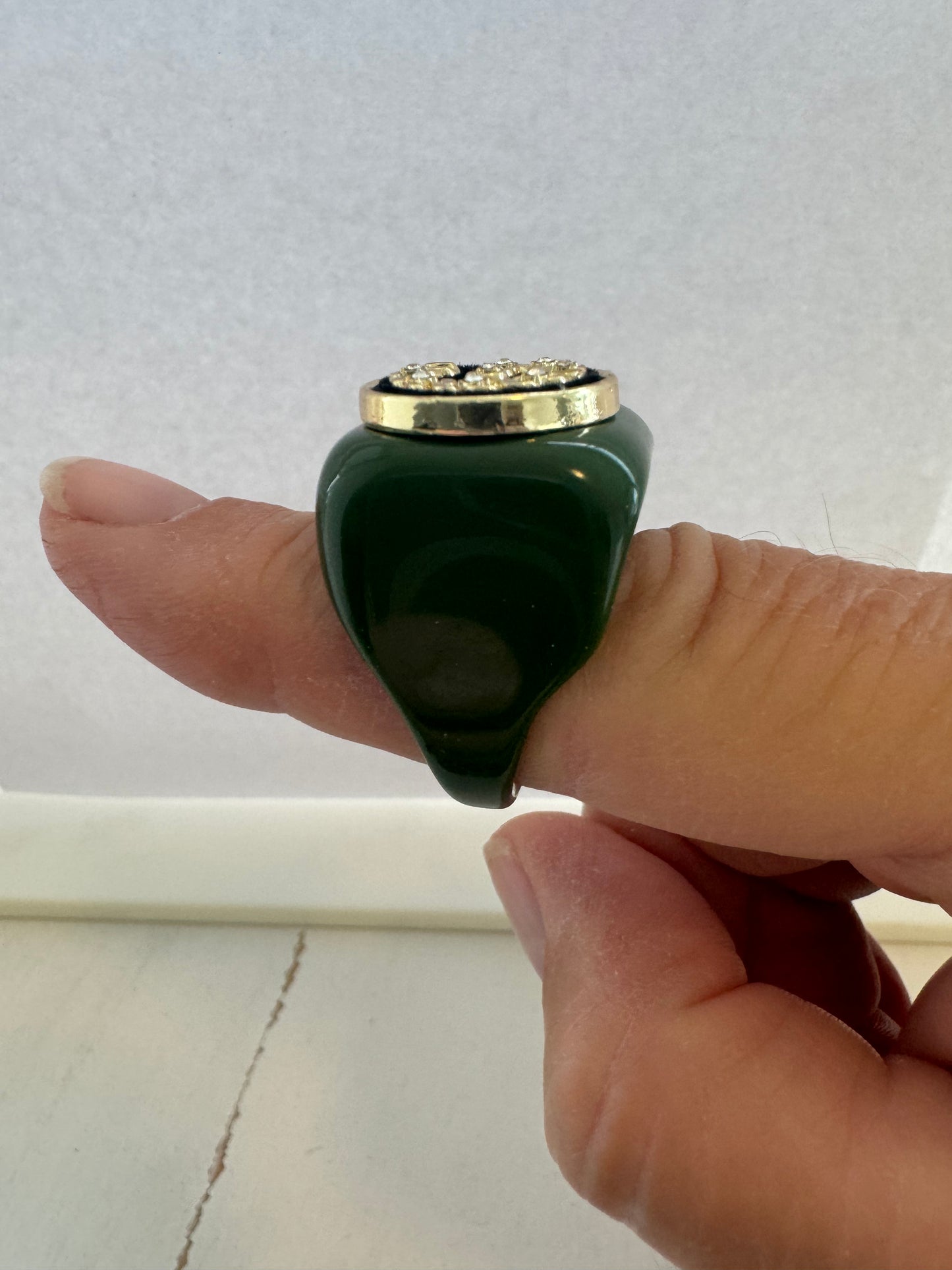 One of a kind lucite ring