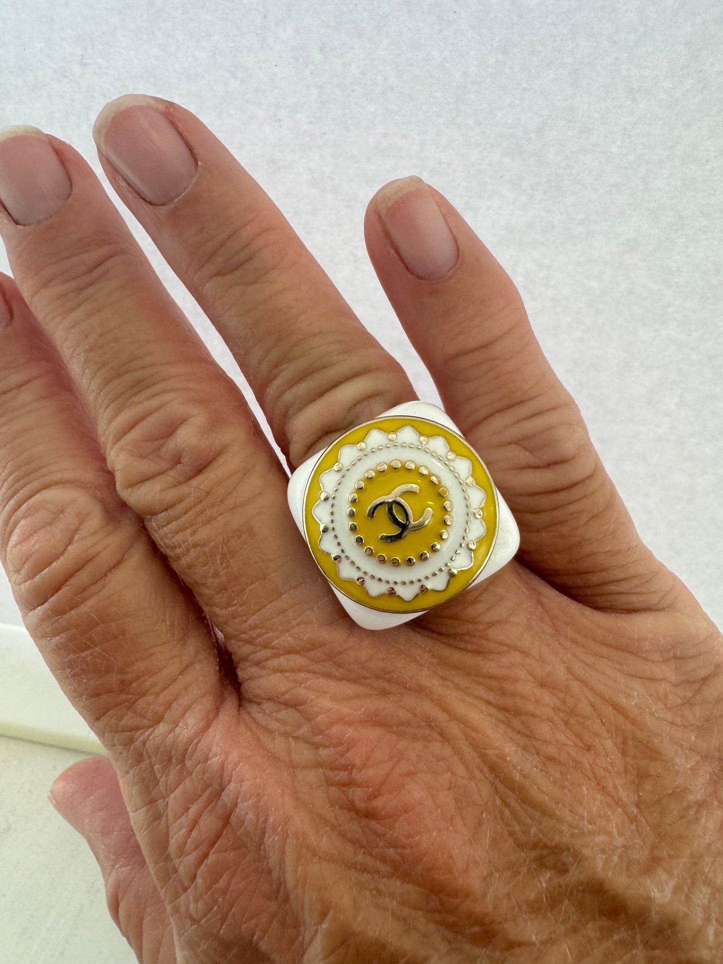 One of a kind lucite ring