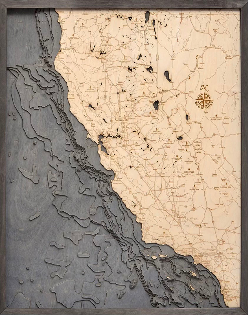 3D Southern California Wood Map